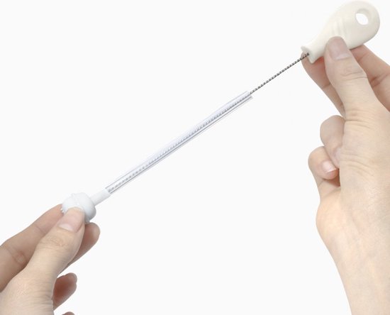 Flessenborstel - Flessenborstel Baby - 4-Delig - 4-in-1 - BPA vrij - Flessenreiniger - Flessenlikker - Siliconen Flesvoedingsaccessoires - Babyfles afwasborstel - Drinkflesborstel - Glazenborstel van Merkloos — afbeelding 5