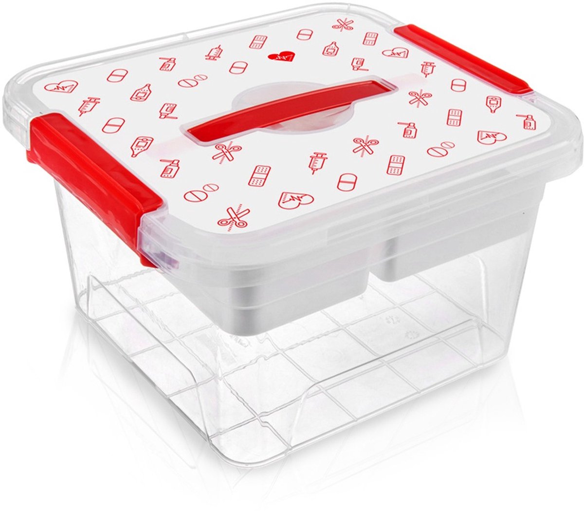 Medicijnbox 8 l - Medicijndoos - Medicijnenopslag - Medicijnorganizer