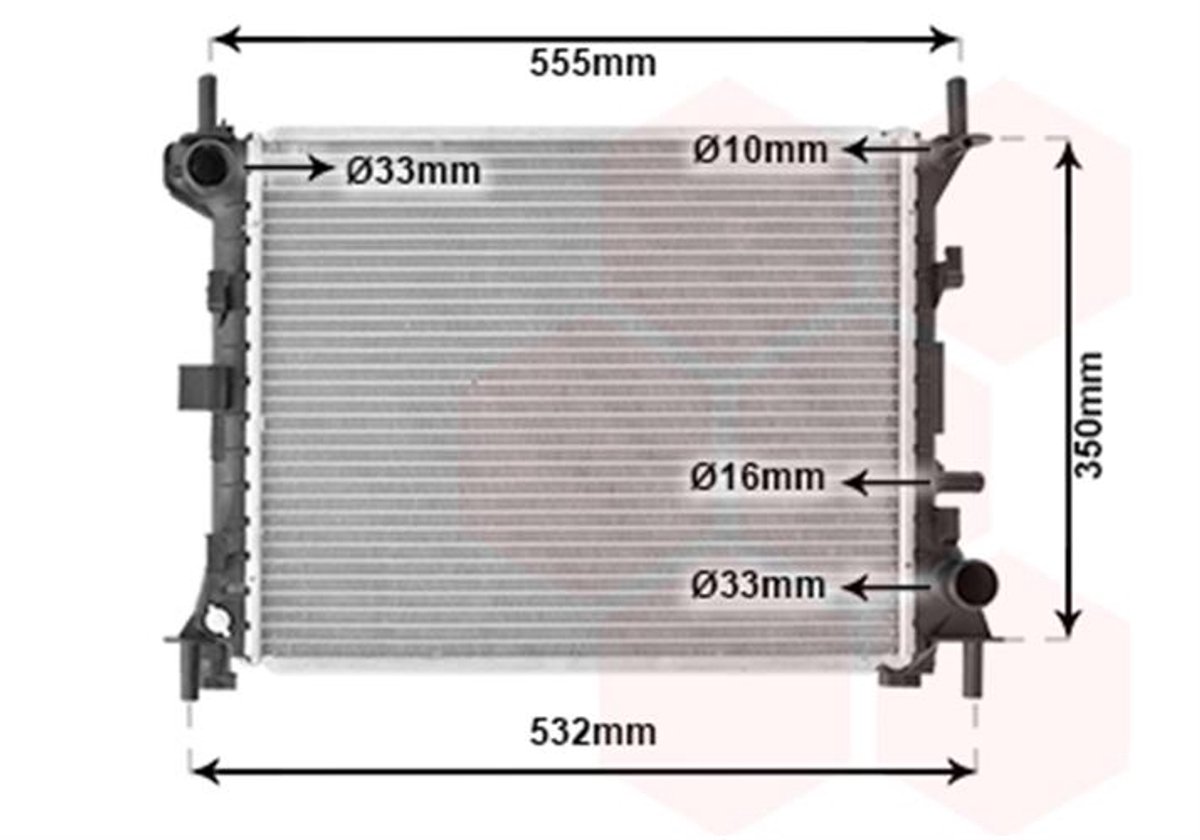Van Wezel - RADIATOR VOOR FORD FOCUS 1998-2004 1061185
