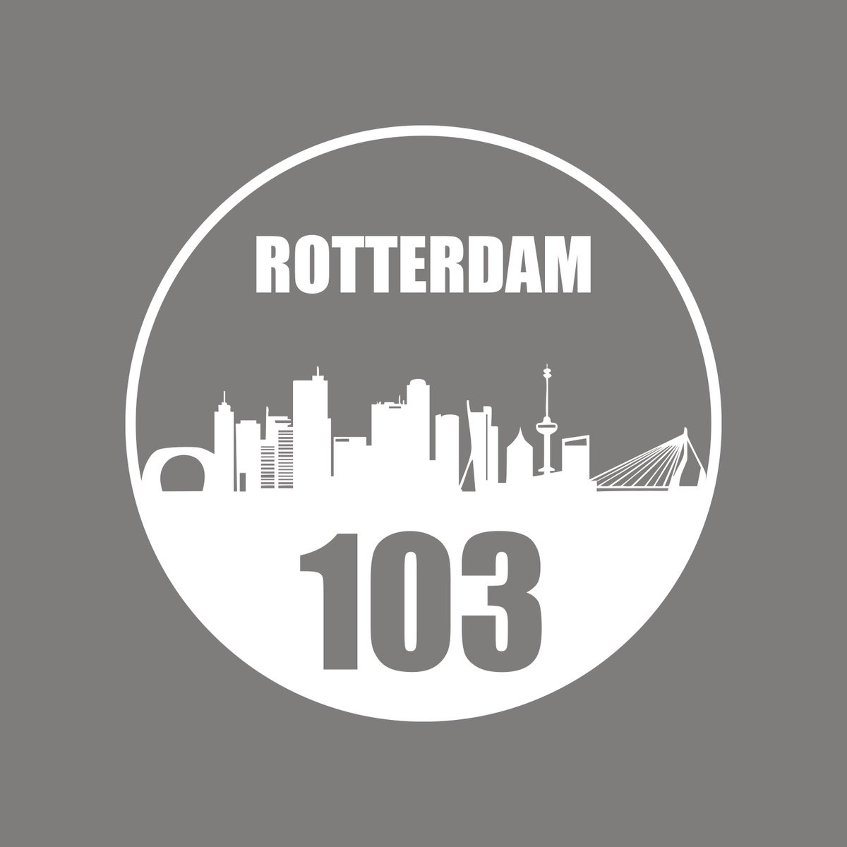 Rotterdam sticker met eigen huisnummer