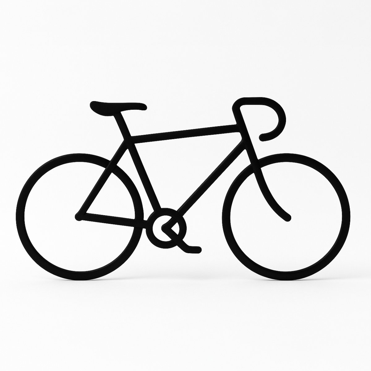 Wielrenfiets - decoratie - zwart - 20 cm breed