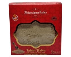 Abdurraman Tatlici Tahini Halva - Glutenvrije Bevat Geen Bewaarmiddelen 300g - Abdurrahman Tatlıcı Tahin Helva Sade - Glutensiz Koruyucu Madde İçermez - Abdurrahman Tatlıcı Tahini Halva Plain - Gluten Free No Preservatives Kosher Certificate