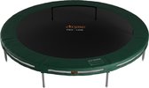 Avyna Pro-Line ronde trampoline in groen, met pro-line logo en ventilatie.