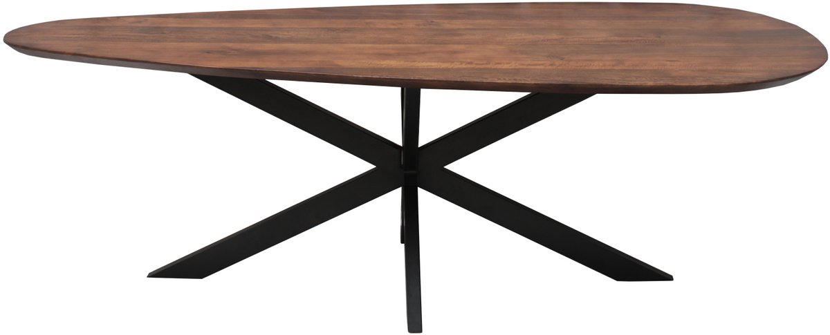 Old Inn - Eettafel Druppel Organisch Walnoot 160cm