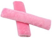 Housse de ceinture de sécurité - Housses de ceinture de sécurité en peluche rose, 2 pièces - Kasey Products