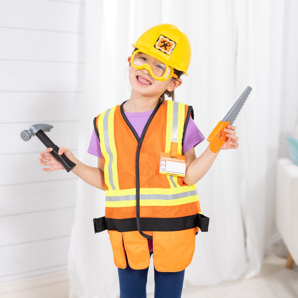 Melissa & Doug – Verkleedset bouwvakker – Inclusief helm en gereedschap — afbeelding 9