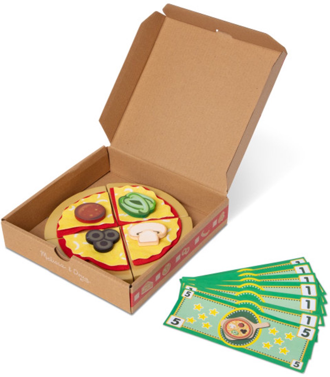 Melissa & Doug – Houten pizzawinkel speelset – 41-delig — afbeelding 2