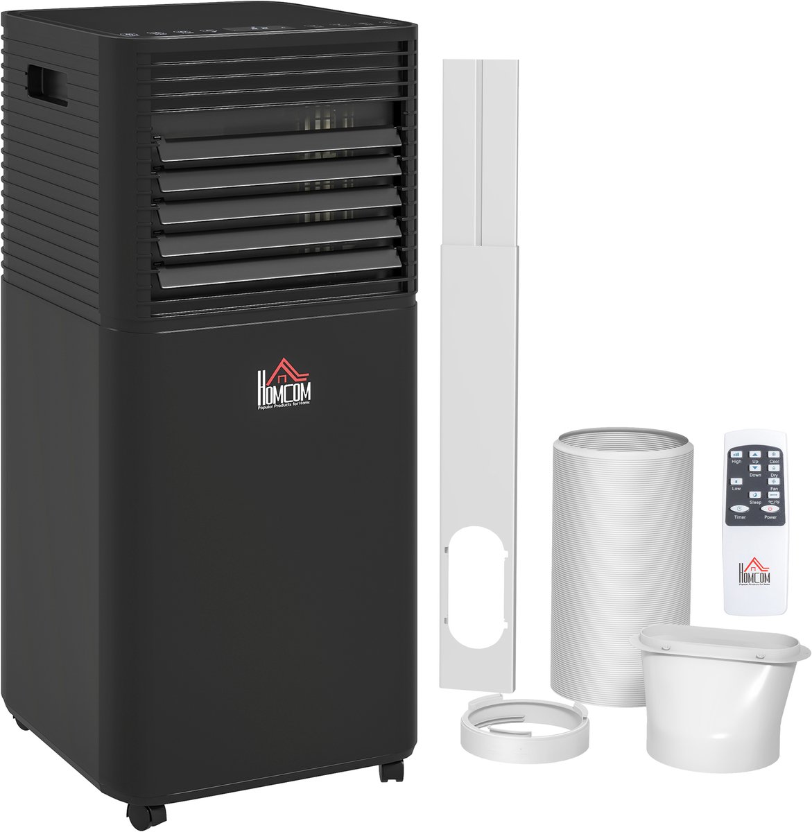 HOMCOM Draagbare Airconditioner Zwart 30.5x32.5x67.8cm - Product - €243,46