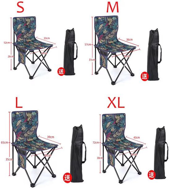 Camouflage Opvouwbare Campingstoel - 36x36x58 cm(KINDEREN) - Lichtgewicht & Inklapbaar - Outdoor Stoel met Oxford Zitting - Beschikbaar in Meerdere Maten & Kleuren — afbeelding 3