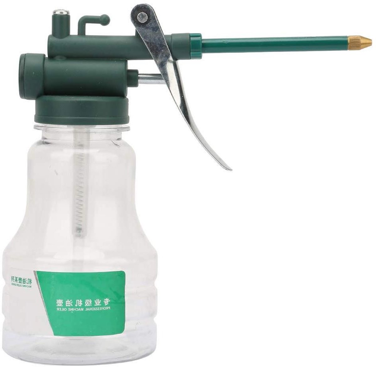 Allecto Plus - Transparante Hogedruk Olie Spray Gun met Lange Tuit voor Smeermiddel - Oliekan Pot