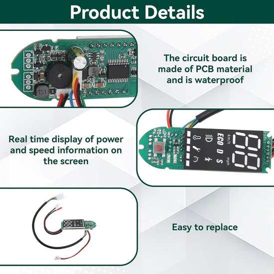 Step Dash Dashboards voor elektrische step - 8,5-10 inch met Bluetooth ...