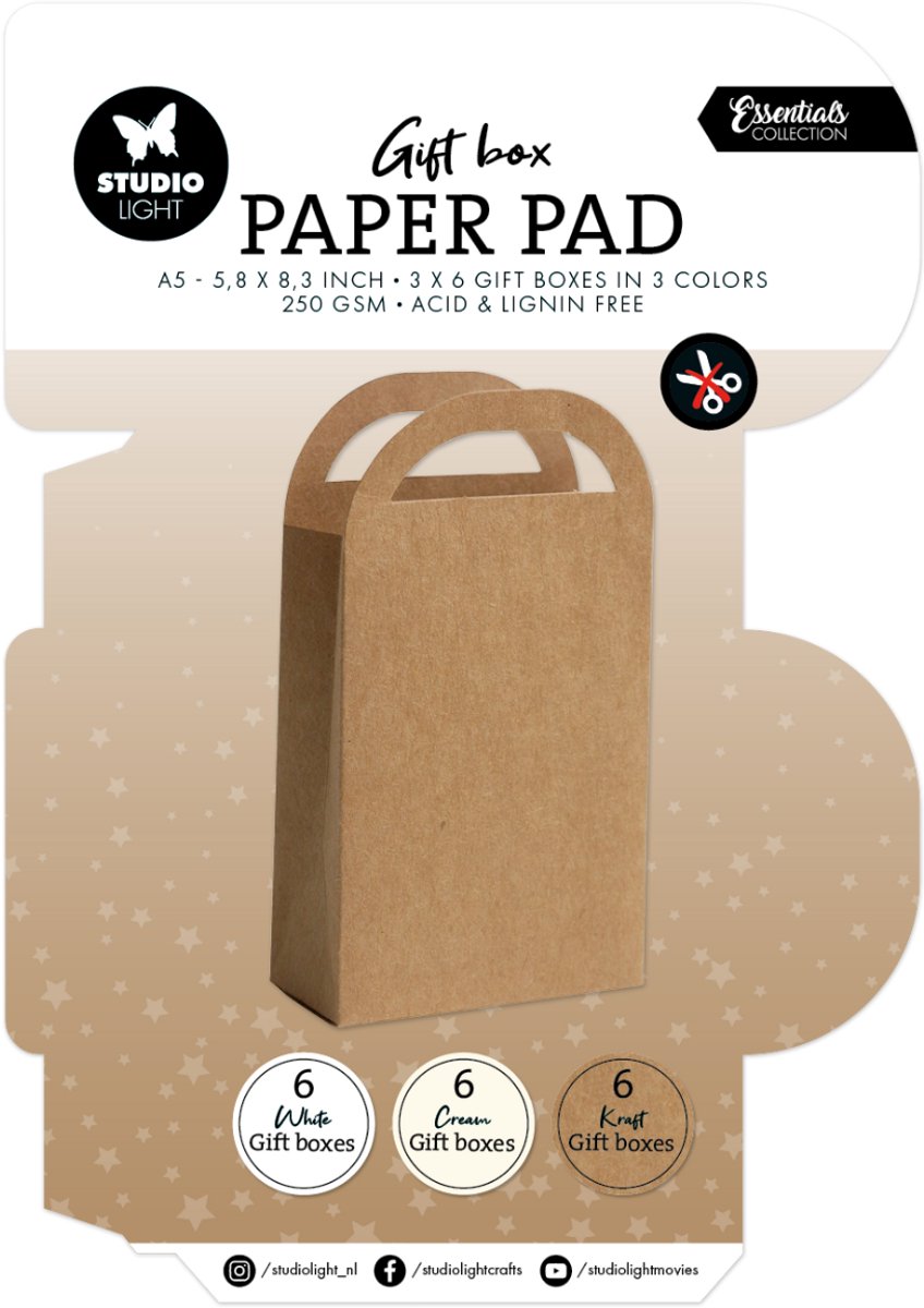 Giftbox paper pad Giftbag - Essentials nr. 354