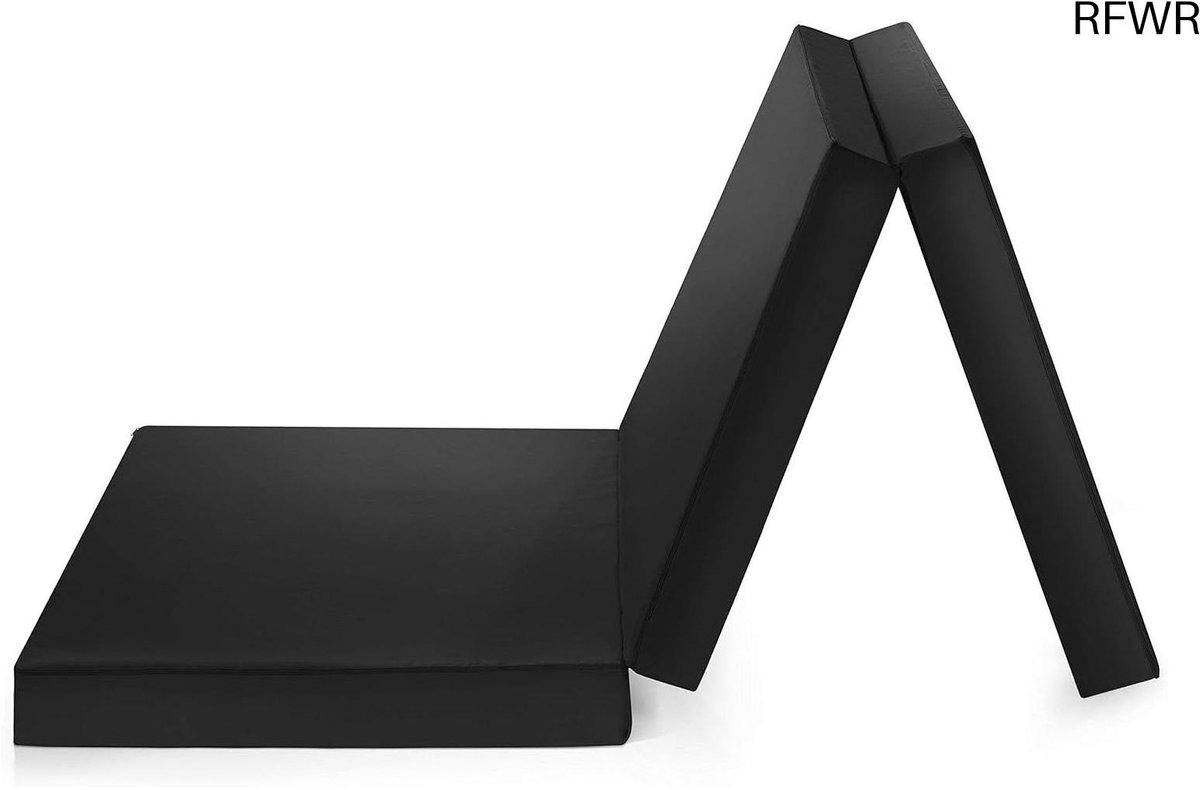 RFWR® Opvouwbare logeermatras - Microvezel - 65 x 196 x 8,5 cm - Wasbare hoes - Universele hardheidsgraad