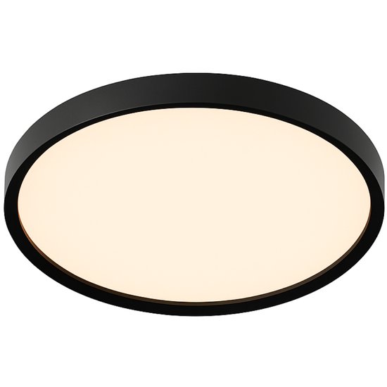 Nolt Plafondlamp Dimbaar - Badkamerverlichting - Plafonniere Lamp - 3CCT Badkamerlamp - 24W - ⌀ 30cm - Zwart