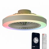 Bol.com Nolt Plafondventilator met Verlichting - Plafondlamp Ventilator - Plafonniere - LED RGBW - Tuya Wifi Smart - Afstandsbed... aanbieding
