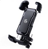 AG140 Universele Telefoonhouder Fiets - 360 graden rotatie - Ook voor Scooter en Motor - Zwart- Anti shock & Vibratie ontwerp - Fietshouder voor smartphones - telefoon - gsm houder fiets - iphone - Hoogste kwaliteit