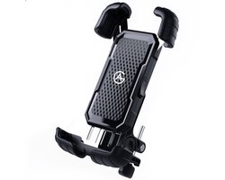 AG140 Universele Telefoonhouder Fiets - 360 graden rotatie - Ook voor Scooter en Motor - Zwart- Anti shock & Vibratie ontwerp - Fietshouder voor smartphones - telefoon - gsm houder fiets - iphone - Hoogste kwaliteit