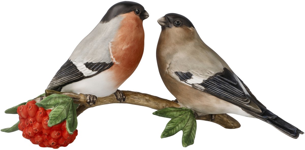 Goebel - Vogels | Decoratief beeld Paartje goudvinken | Porselein - 23cm - 2025