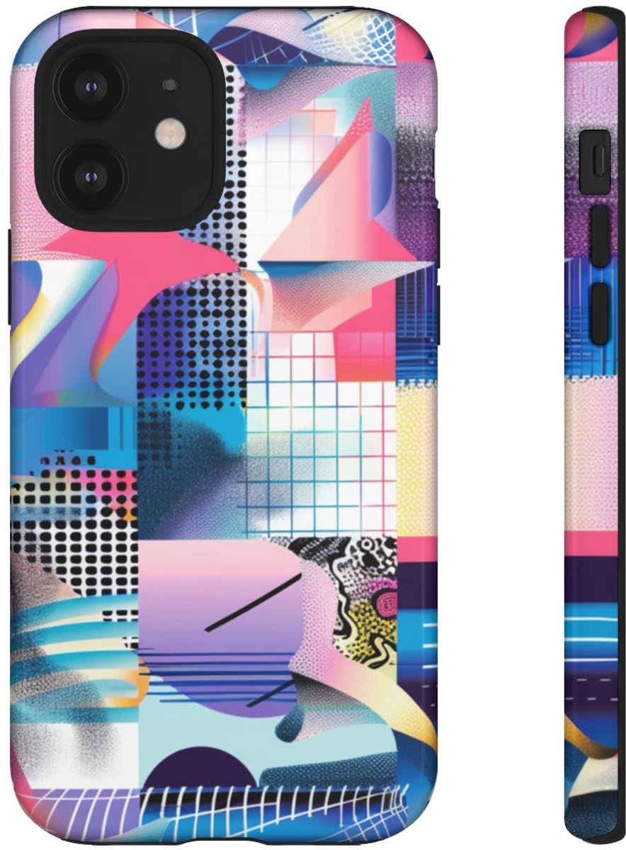 Kleurrijk Abstract Geometrisch Patroon – Telefoonhoesje Geschikt voor iPhone 12