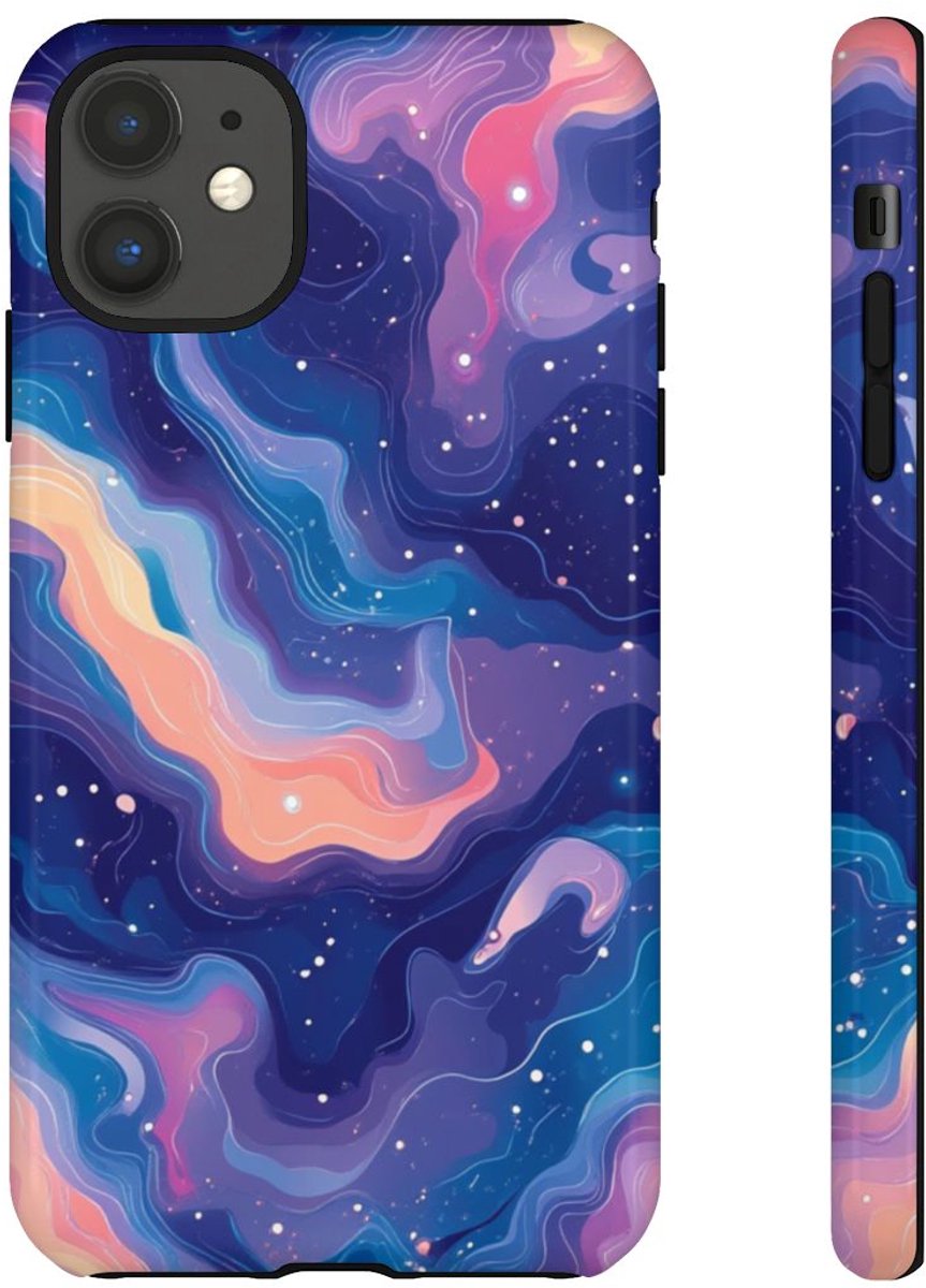 Kleurrijke Abstracte Kosmische Wervelingen – Telefoonhoesje Geschikt voor iPhone 11