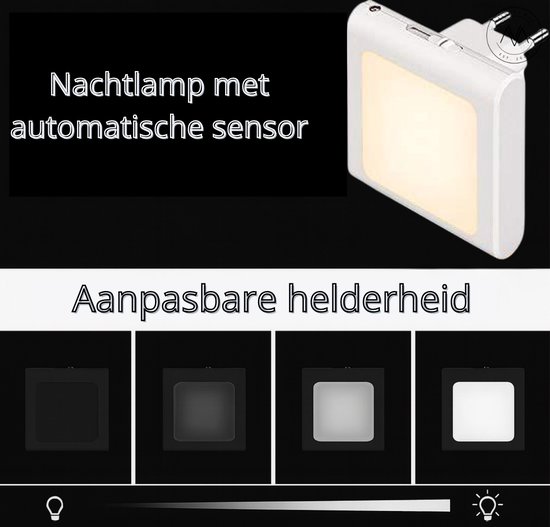 Velours Max® - Nachtlampje - Nachtlampje Met Dag/Nachtsensor - Nachtlampje Stopcontact - Plugin Ledlamp - Warm Licht - Dimbaar - Baby - Kinderen - Peuter - Nachtlampje Volwassenen - Nachtlampje Kinderen - Nachtlampje Baby - Lampen - Lampjes - Kind van Merkloos — afbeelding 3