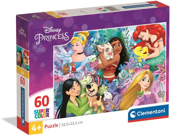 Clementoni - Puzzel - 60 Stukjes - Disney Princess - Puzzel Voor ...