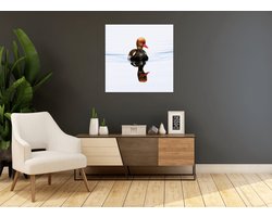 Krooneend | Posterprint mat | 100x100 cm | Wanddecoratie | Natuurposter | Geschikt om in te lijsten
