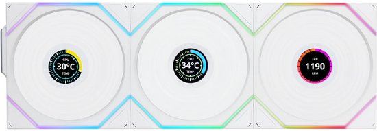 Lian Li UNI FAN TL Wireless ARGB LCD White 3-IN-1