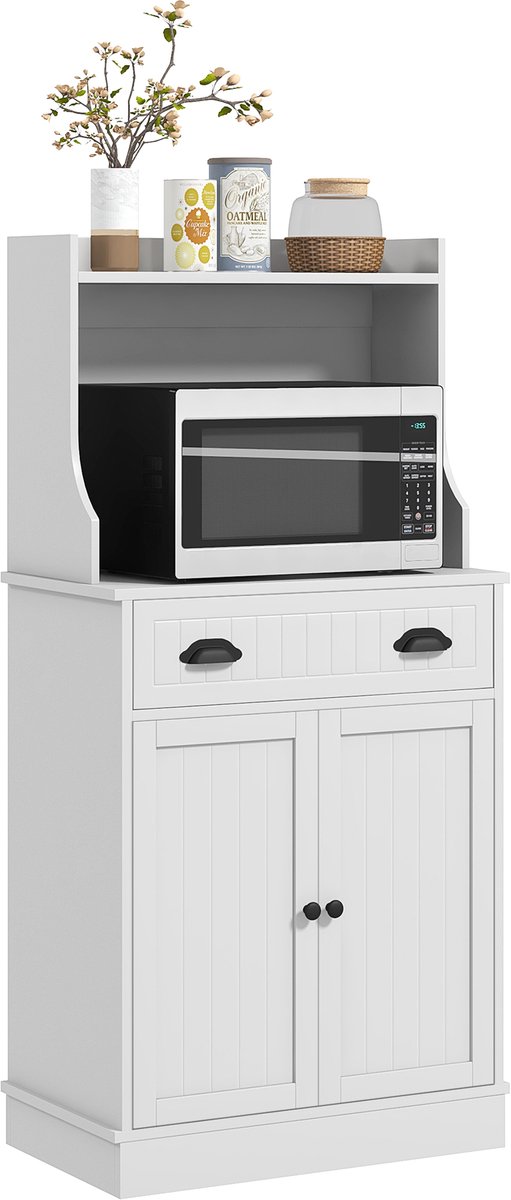 HOMCOM-Magnetronkast-MDF-61x35x125,4cm-Wit