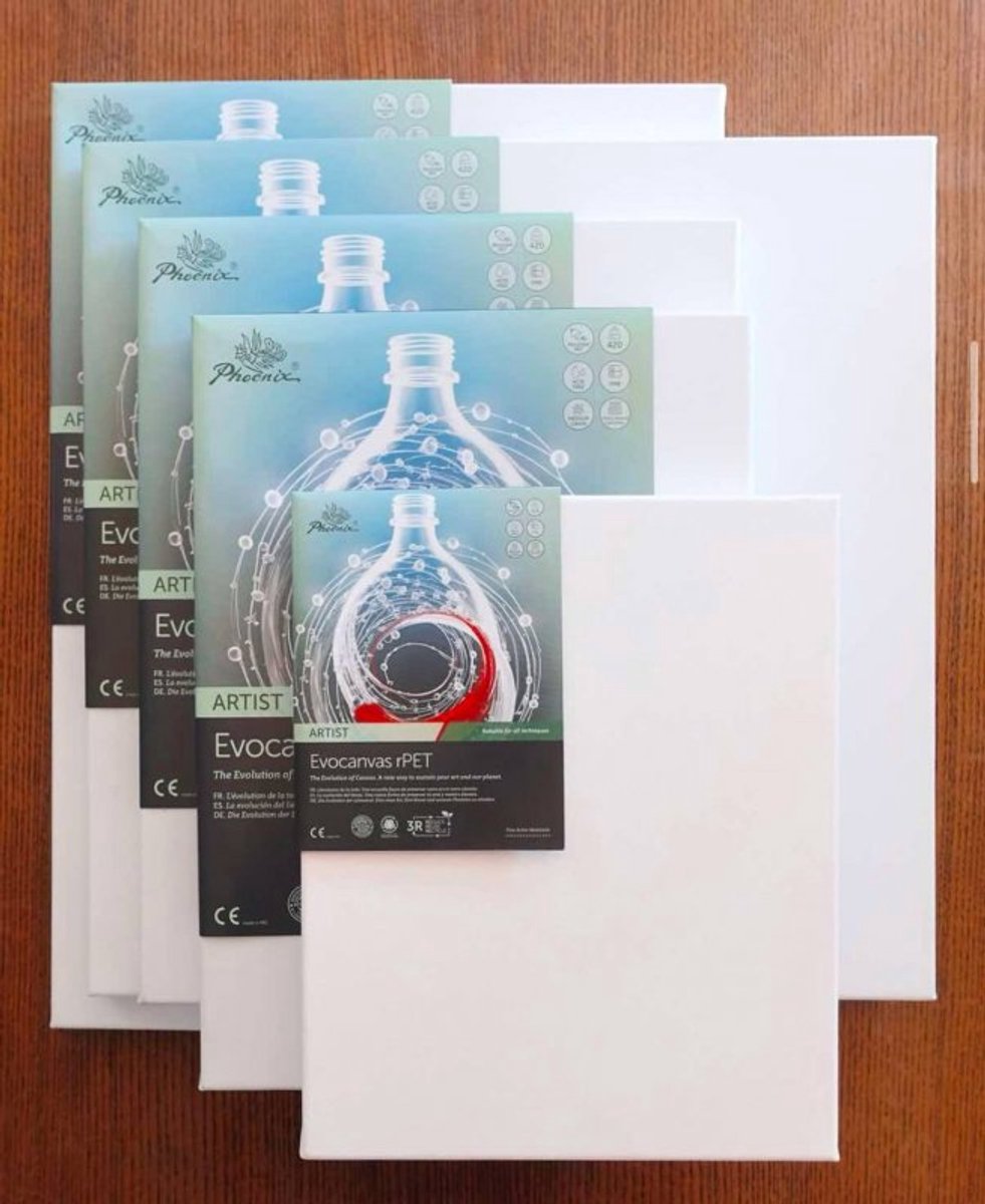 Canvas - 30x40cm - Gerecycleerd polyester - rPet - Schildersdoek - Universeel geprepareerd