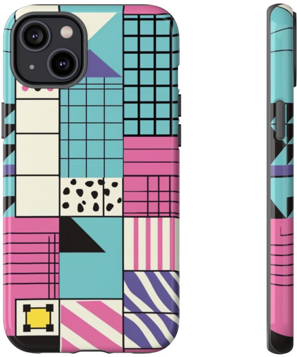 Geometrisch Kleurvlakpatroon – Telefoonhoesje Geschikt voor iPhone 14 Plus