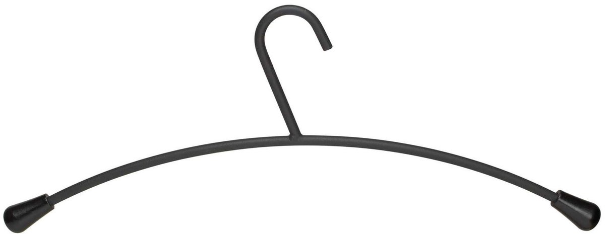 MAUL Kleerhanger 46.5 cm - zwart - metaal - 5 stuks - 46.5 x 2.4 x 18 cm