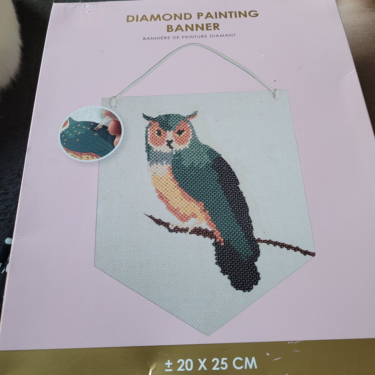 Diamond painting Banner - canvasdoek - Uil