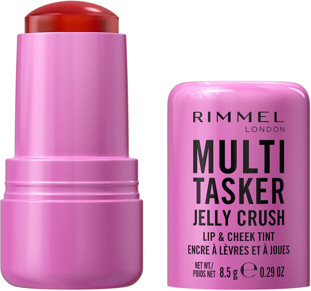 Rimmel Multi-Tasker Jelly Crush Blush and Lip Stain - 100 - Pink Dash, 8,5 g