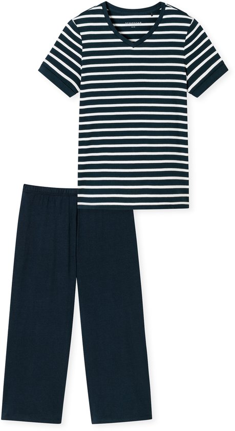 Pyjama femme Schiesser manches courtes - Casual Essentials - 42 - Blauw.