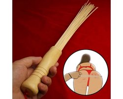 Lange Erotische Zweep – 56 cm – Rotan Cane met Houten Handvat – Dominantie Sexspeeltjes voor Koppels - BDSM Sex Toys Vrouwen
