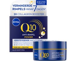NIVEA Q10 POWER Anti-Rimpel Nachtcrème - Alle huidtypen - Crème Verrijkt met Q10 en Creatine - 50 ml