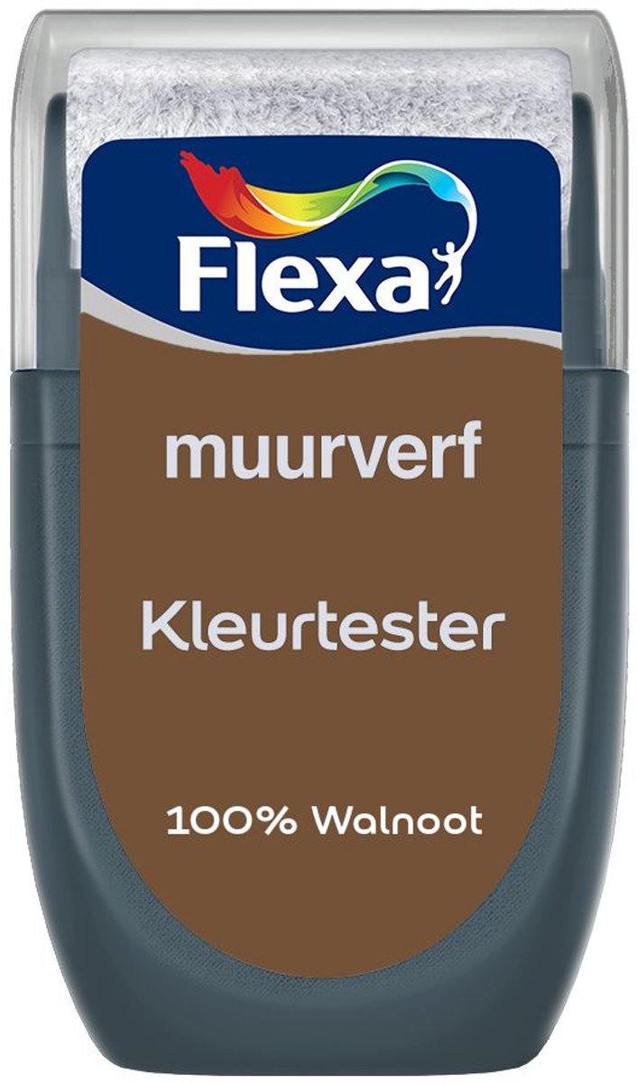 Flexa - Kleurtester Muurverf - 100% Walnoot - 30 ML - Mengverf - 0.03L