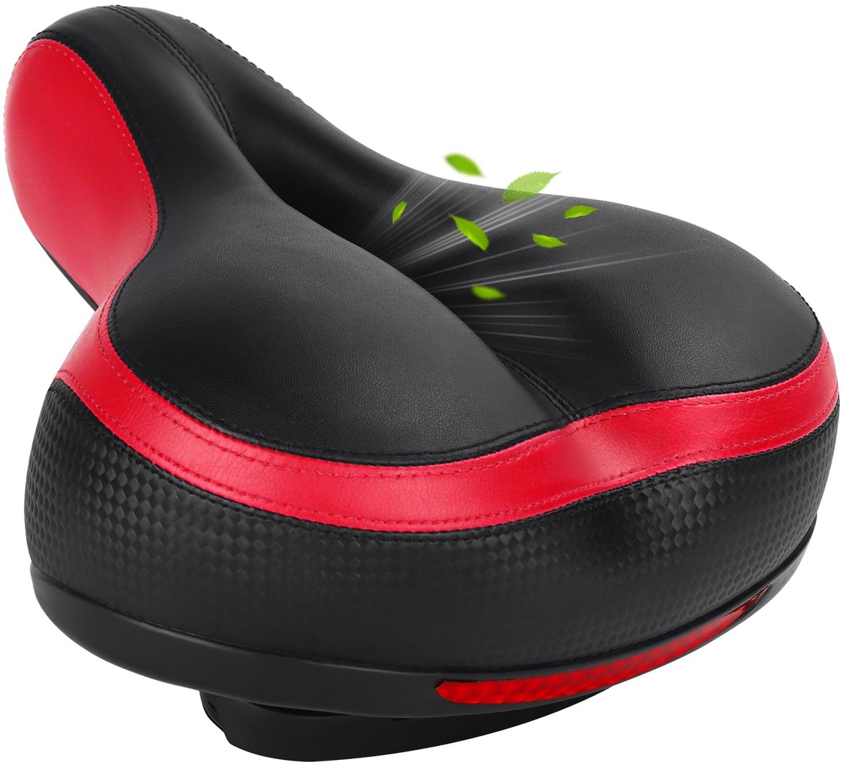 Fietszadel, Fietszadel voor mannen en vrouwen, comfortabel, zacht gel fietszadel, waterdicht, ademend, met reflector