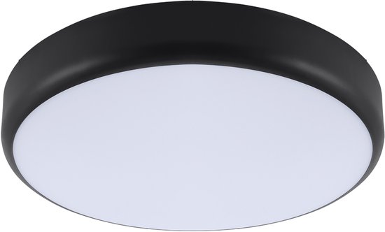 GOLIAT - Plafonnier LED - Cuisine/Salle de bain/Extérieur - Couleur CCT réglable - Puissance réglable 15/20/25 W - Détecteur de mouvement réglable (avec ou sans) - 3050 lumens - Zwart - 330 mm - IP54