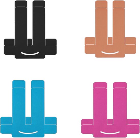 Kinesiologietape voor knieën, 8 stuks voorgesneden kinesiologietape, originele katoenen waterdichte en ademende, latexvrije elastische kinesiologie-atletiektape voor knieondersteuning en verlichting van spierpijn - 4 kleuren