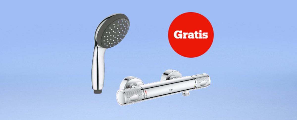 Gratis handdouche bij een