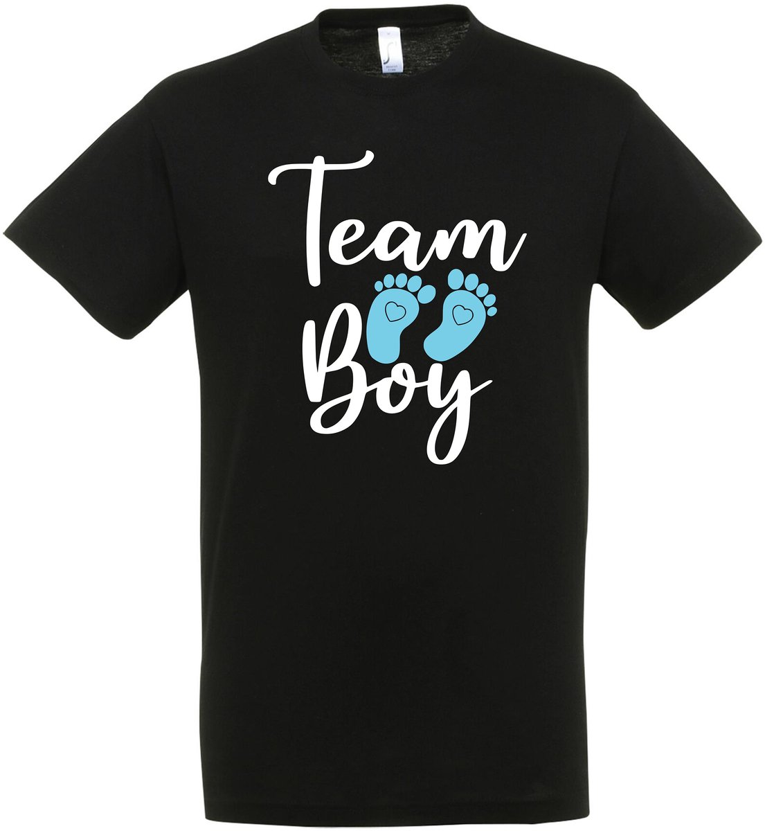 Team Boy T-shirt - Gender Reveal Party T-Shirt – Team Roze of Team Blauw – Zwangerschap Aankondiging Shirt – Baby Geslacht Onthulling Kleding – Mama Papa Familie Matching Outfit - Maat L