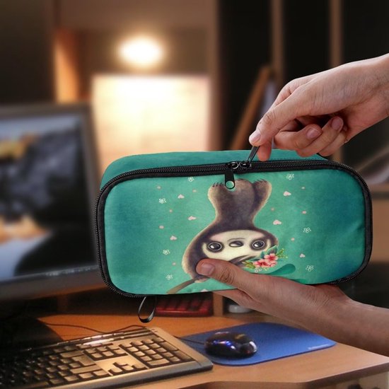 chaqlin Schoolrugzak voor kinderen, 3-delige grappige rugzakken voor lunchbox etui, Animal Wolf-3 (3 stuks/set), Eén maat, Kinderrugzak