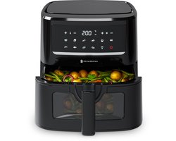 KitchenBrothers Airfryer XXL - PFAS-Vrij - 1800W - 7.5L - Heteluchtfriteuse - Dual Heating - 50ºC tot 200ºC - 10 Kookprogramma's - Zwart
