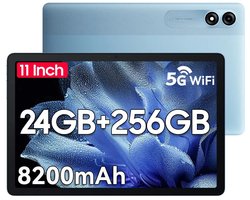 Blackview Tab 9 WiFi - Tablet - 24GB RAM - 256GB ROM - 8200mAh - 10.95 inch - Android 15 - Bluetooth 5.0 - Octa core - Blauw