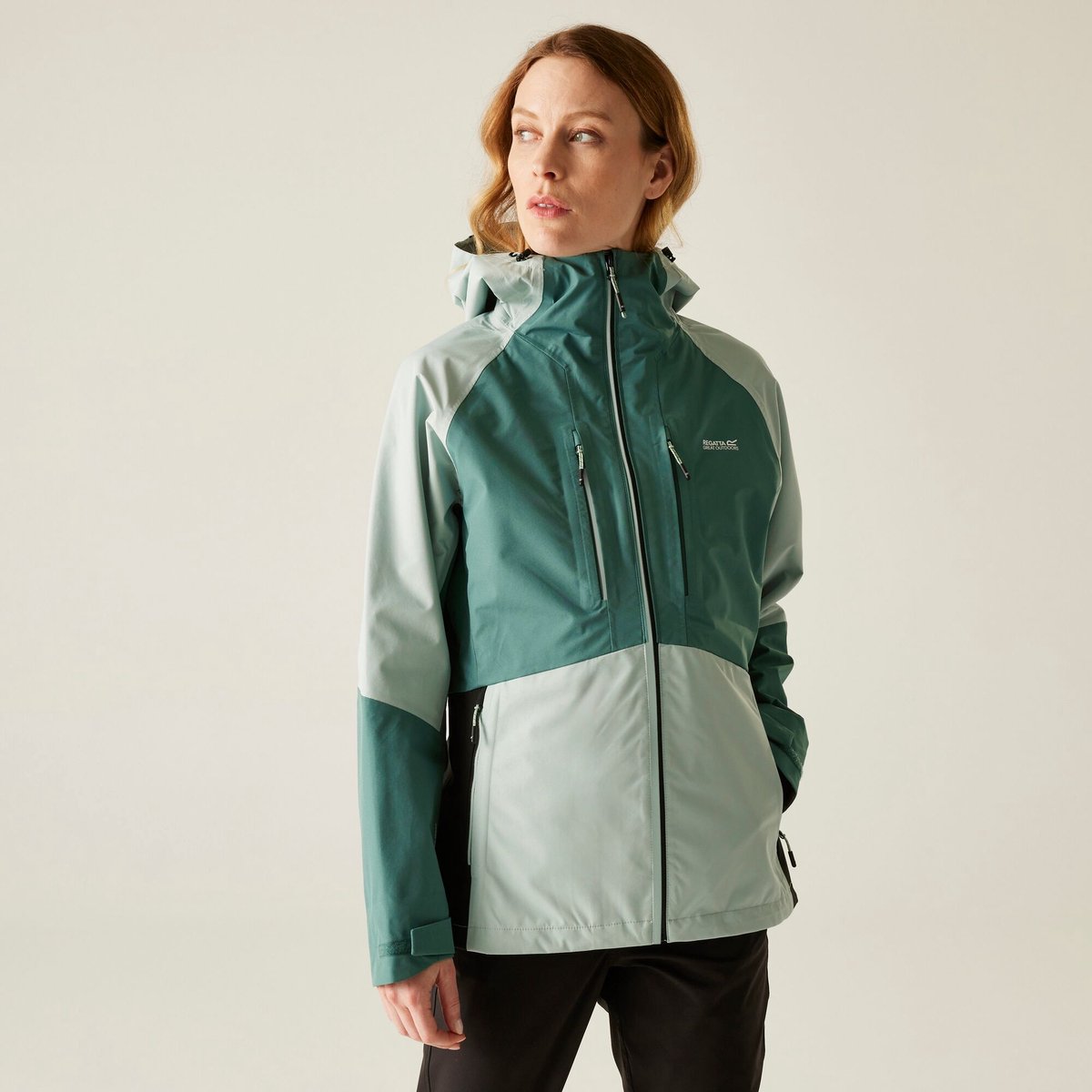 Carleta 3-in-1 waterdichte ademende jas voor dames Groen