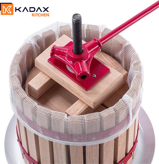 KADAX Fruitpers, wijnpers, 12 liter, handmatige sappers met handslinger, fruitmolen, fruitpers, sappers voor druiven, maischepers, druivenmolen — afbeelding 3