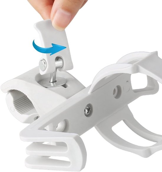 Fiets bidonhouder zonder schroeven, universele fietsbekerhouder, 360 graden draaibare fiets bidonhouder, kinderfiets volwassen fiets bidonhouder, wit — afbeelding 4