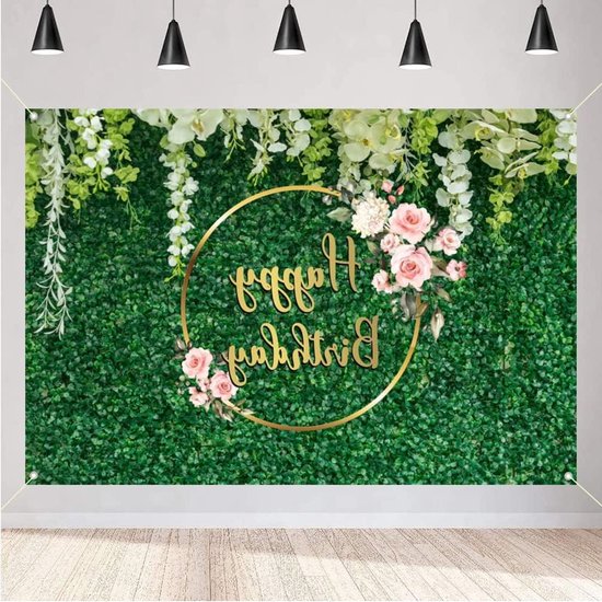 17e verjaardag meisje decoratie Happy 17 Birthday roségoud stof